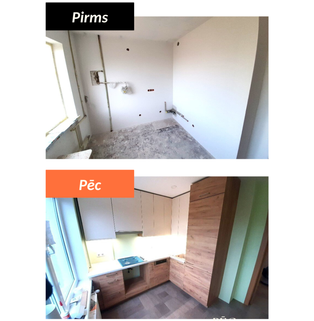 Lakoniska, bet ļoti funkcionāla virtuve